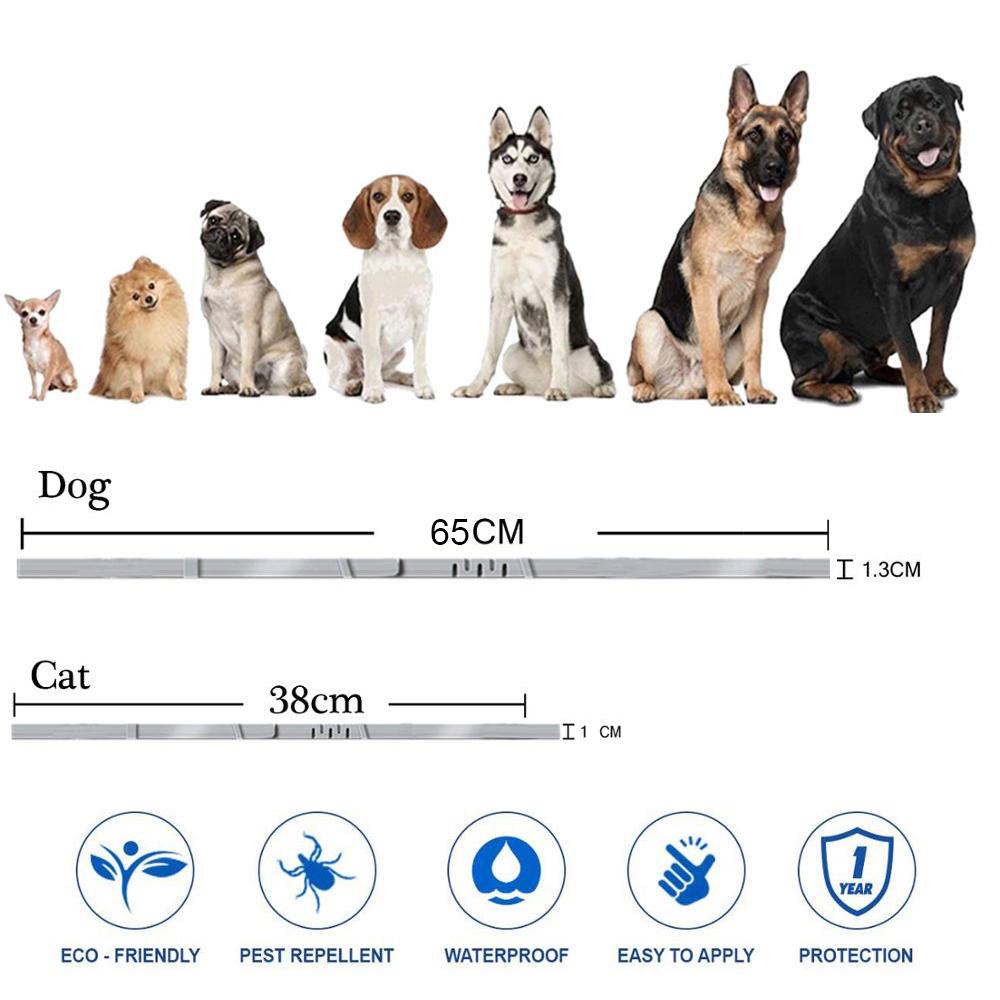 Silicone 8 Month Protection Anti-mosquitoes Flea And Tick Collar Insect Repellent Dogs Collar Cats