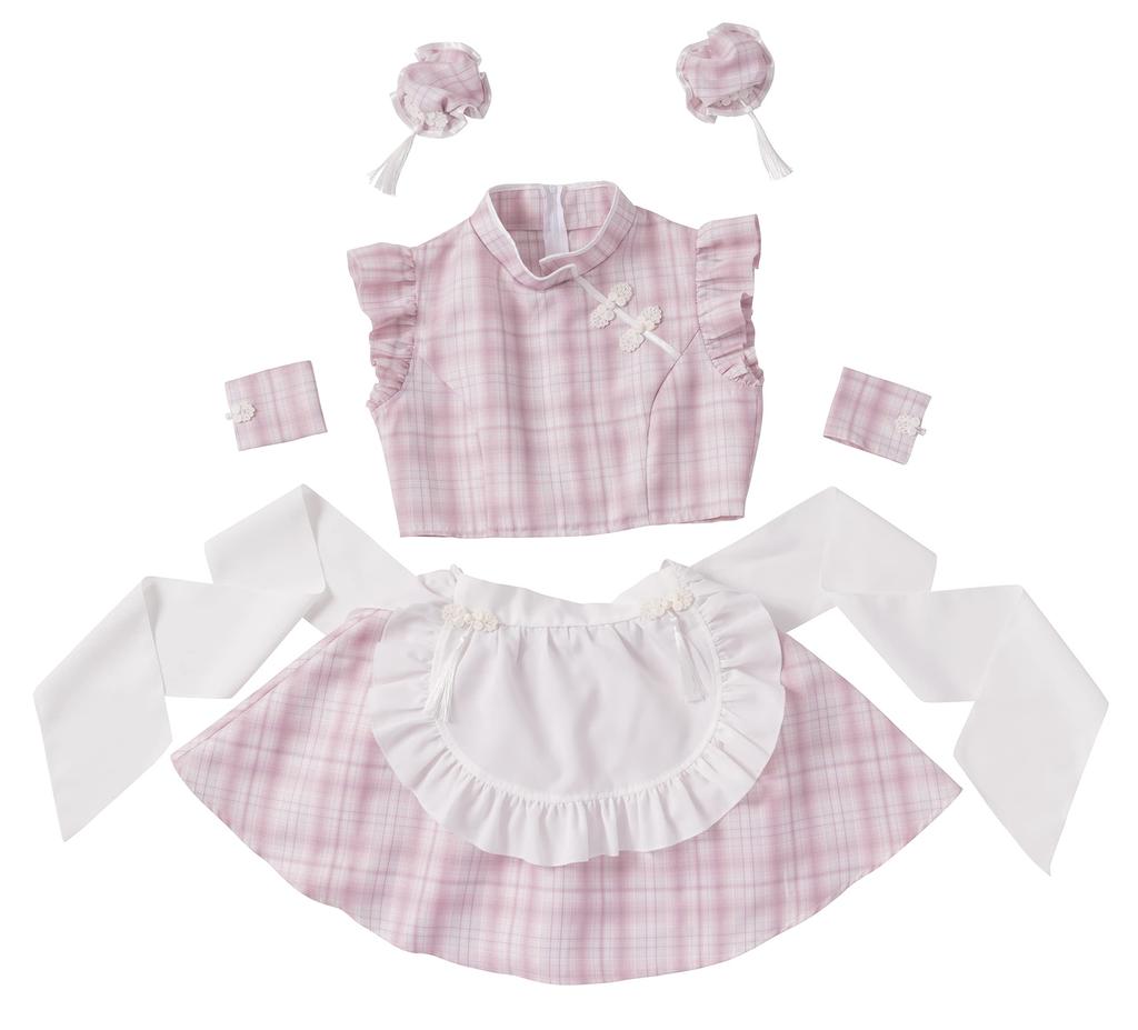 Lyrical Palette Cosplay Halloween Milky China Maid JamsCollection Rosa [Klarer Stein] Damen