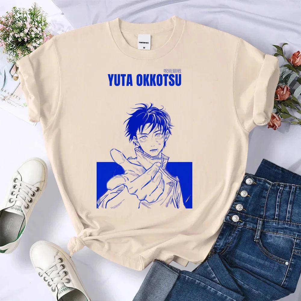 

Jujutsu Kaisen Gojo Satoru Top Women Streetwear Tshirt Female Anime 2000s Designer Clothing Hip Hop Tops Casual Female Clothing L