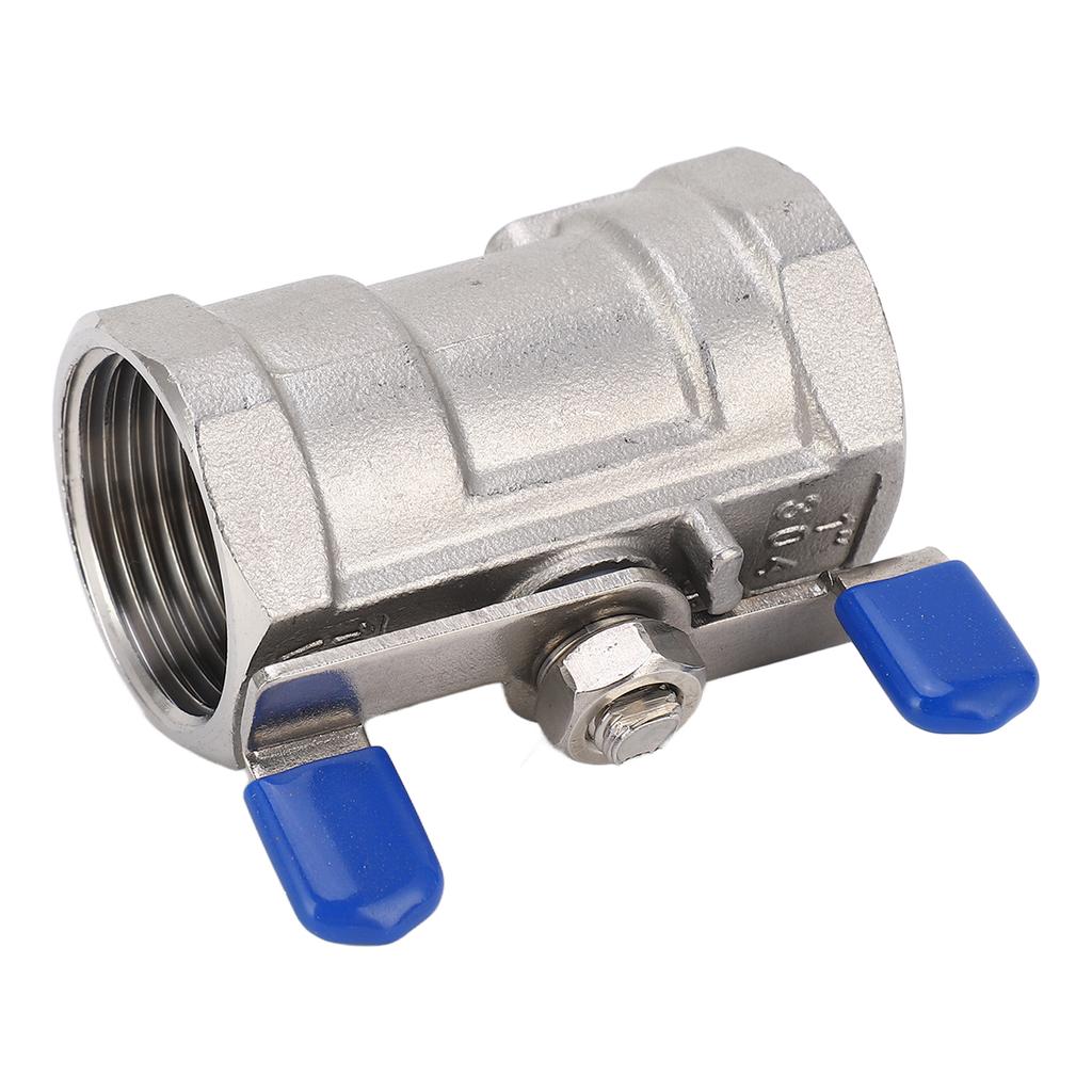 1in Vollanschluss-Kugelhahn Edelstahl Schmetterlingsform Doppel-Innengewinde Kugelhahn für Garten