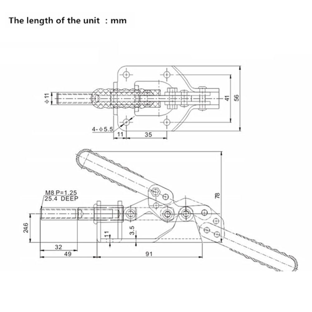 GH-302-FM Push/Pull Toggle Clamp Vertical/Horizontal Type Woodworking Hand Tool  Furniture Making