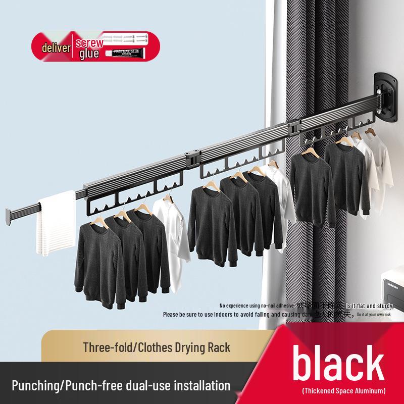 Retractable Wall-Mounted Multi-Functional Indoor Drying Rack