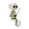 Fishing Skull Figurine, Creative Resin Skull Head Decorative Statue, Courtyard Garden Landscape Handicraft