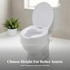 Stable Toilet Seat Riser with Lid | Molded Construction, Elevated Lid, for Bathroom
