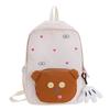 Delightful And Blue Beige Kids Backpack For Toddlers With Spacious Compartment And Trendy Design Elements