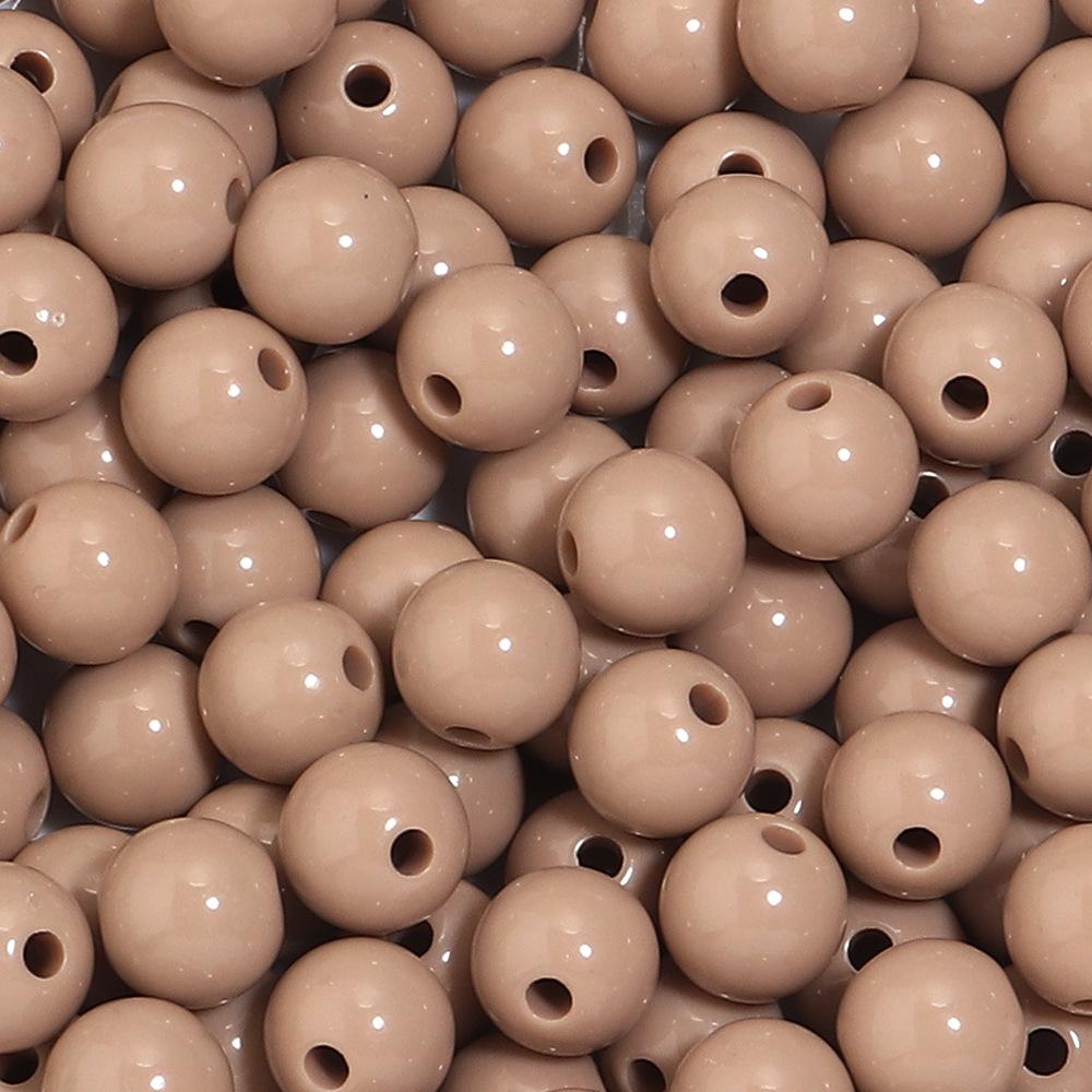 Akrylové Vánoční Série Jednobarevné Kulaté Korálky pro DIY Řetízky na Mobilní Telefon