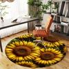 1pc Sunflower Pattern Round Chair mat office Area Rug - Non-Slip, Floor Mat for Office, Bedroom, Ideal home decor gift p0105094