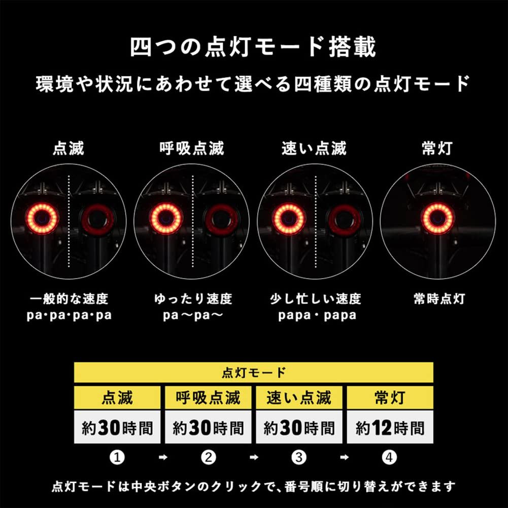 ROCKBROS Fahrrad Rücklicht Automatisch Smart Bremslicht Hinten USB Hoch Aluminium IPX6 Rücklicht Fahrrad 4 Beleuchtungsmodi Akkustand Einfache Montage für Straße Cross und