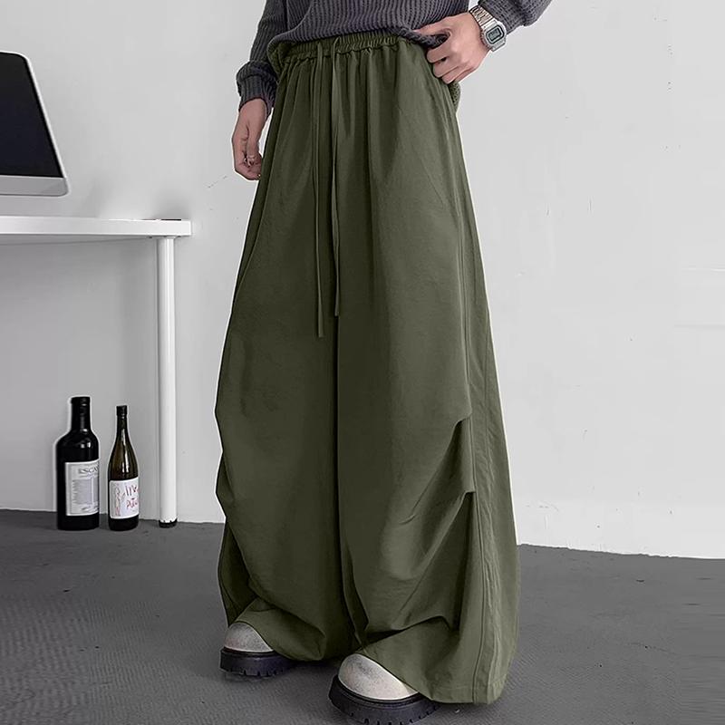 INCERUN Pantaloni Cargo Lunghi Casual Leggeri con Vita Elastica e Orlo con Coulisse da Uomo