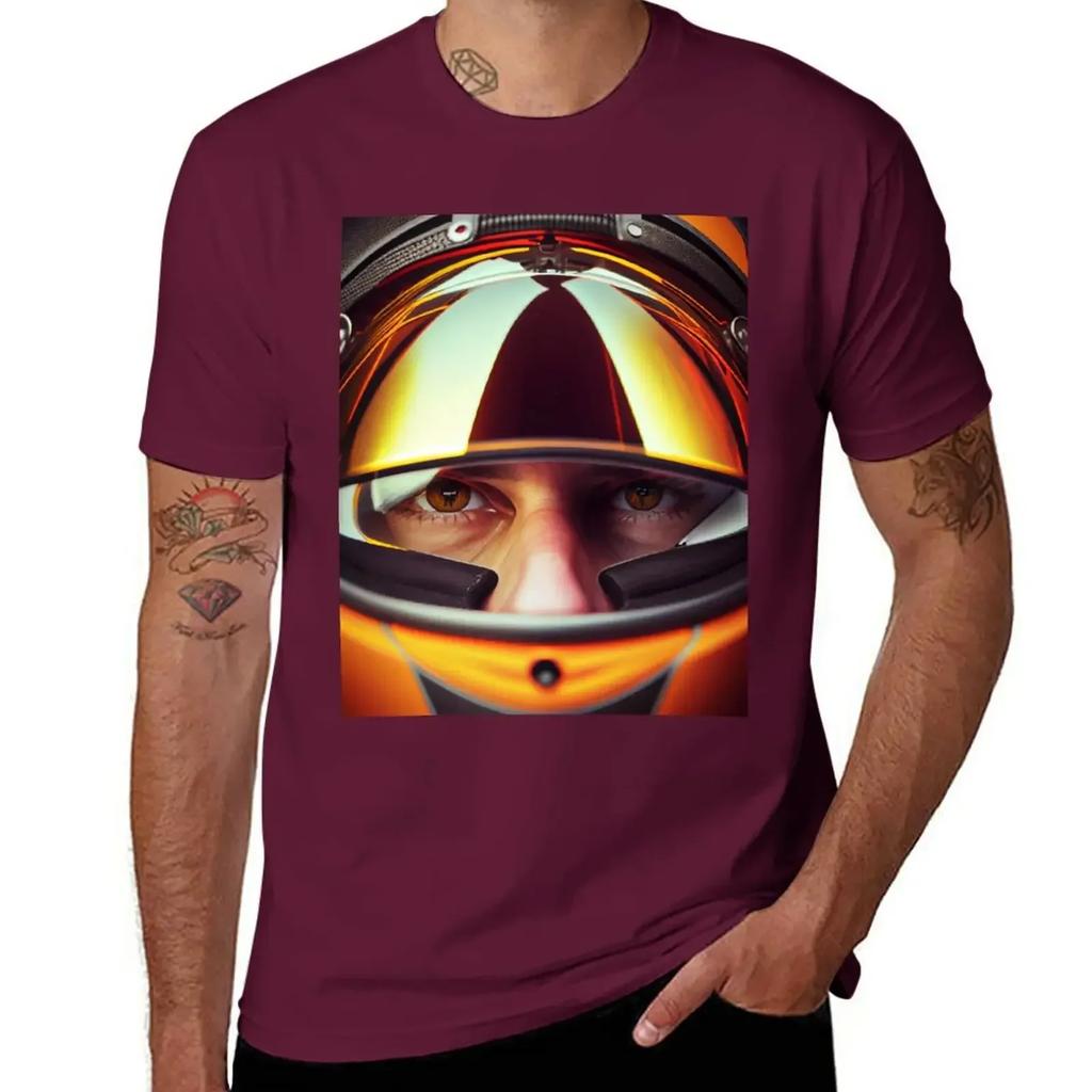 F1 Inspired Driver Closeup T-Shirt quick-drying summer clothes men t shirts