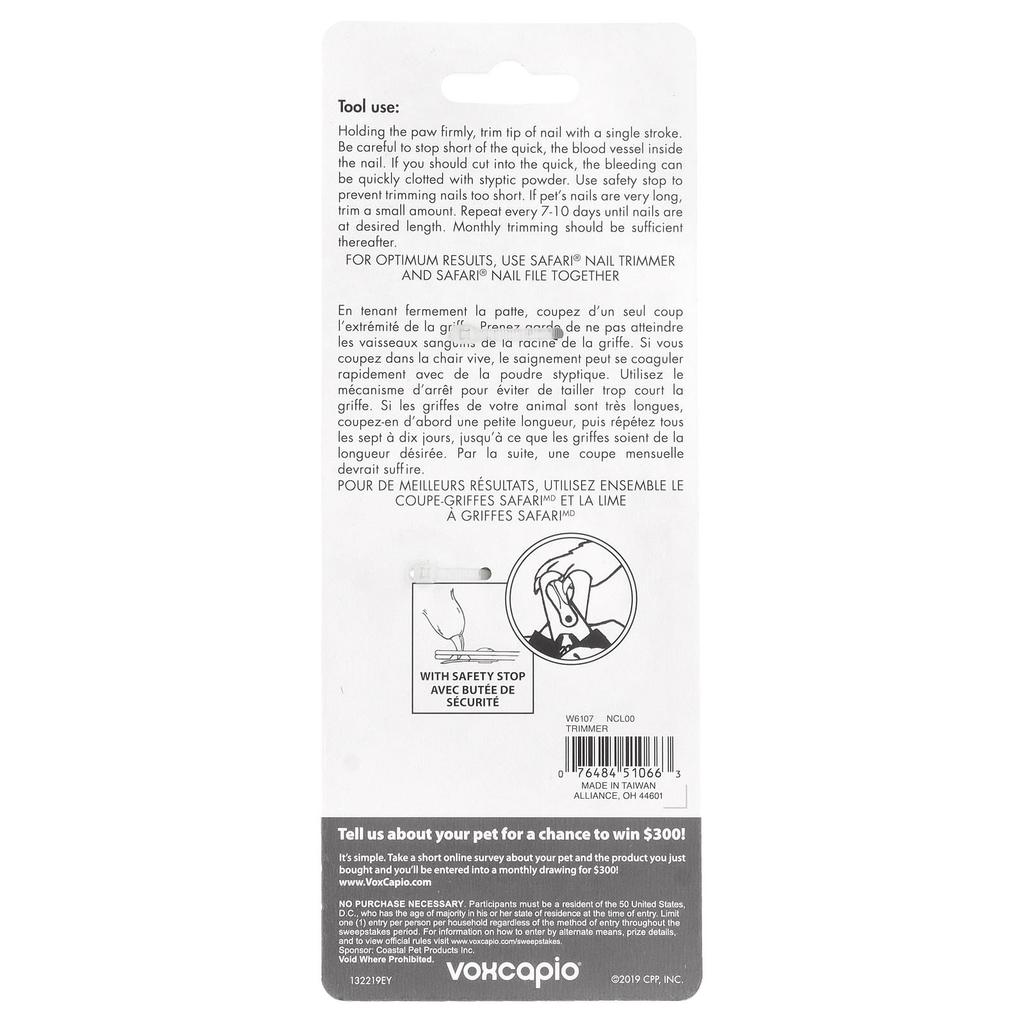Stainless Steel Nail Trimmer, Large Dog, 1pc
