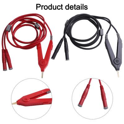 Low Resistance Tester 4mm Banana Jacks 1.2 Meter Length 4-Wire Measurement Support Wire Gauge 4x0.9mm For Electrical Engineering