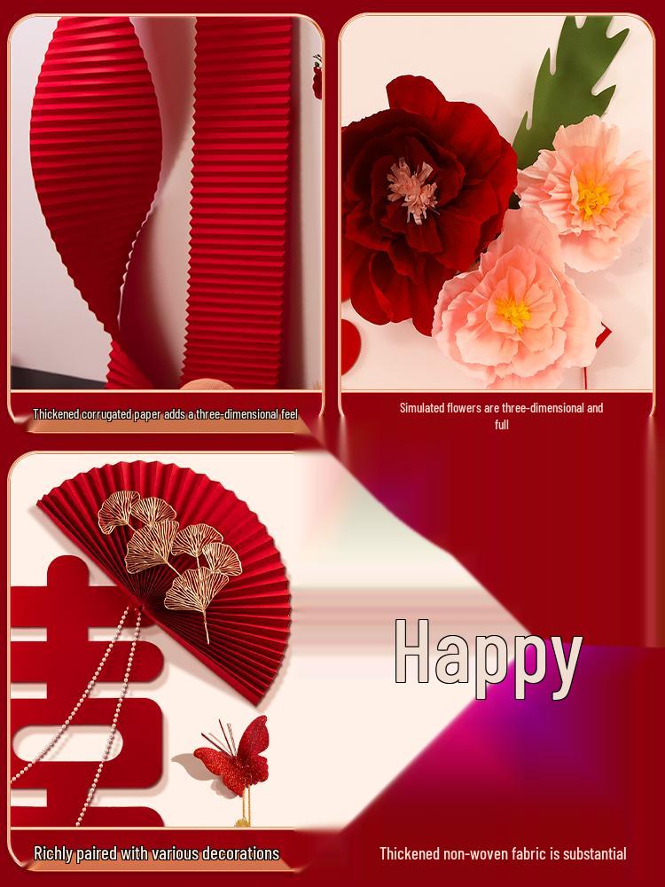 Elegant Wedding Room Decoration Set: Complete Background Wall & Living Room Decorations