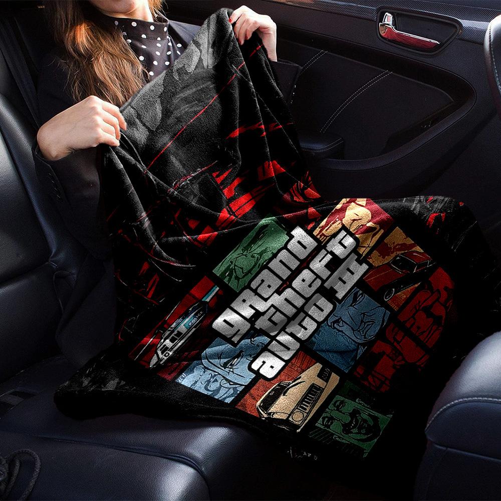 1pc dragon guitarThemed Blanket Soft Flannel All Season Cozy Throw with Bold Graphic Print, Travel, or Holiday Gift for Family & Friends