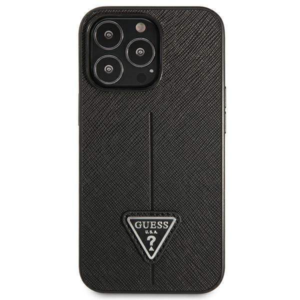 Guess Guhcp14Lpsatlk Iphone 14 Pro 6,1 Czarny/Black Hardcase Saffianotriangle Logo