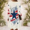 Women Cross V Neck Long Sleeve Dress Pink Heart Floral Print Irregular Hem Dress