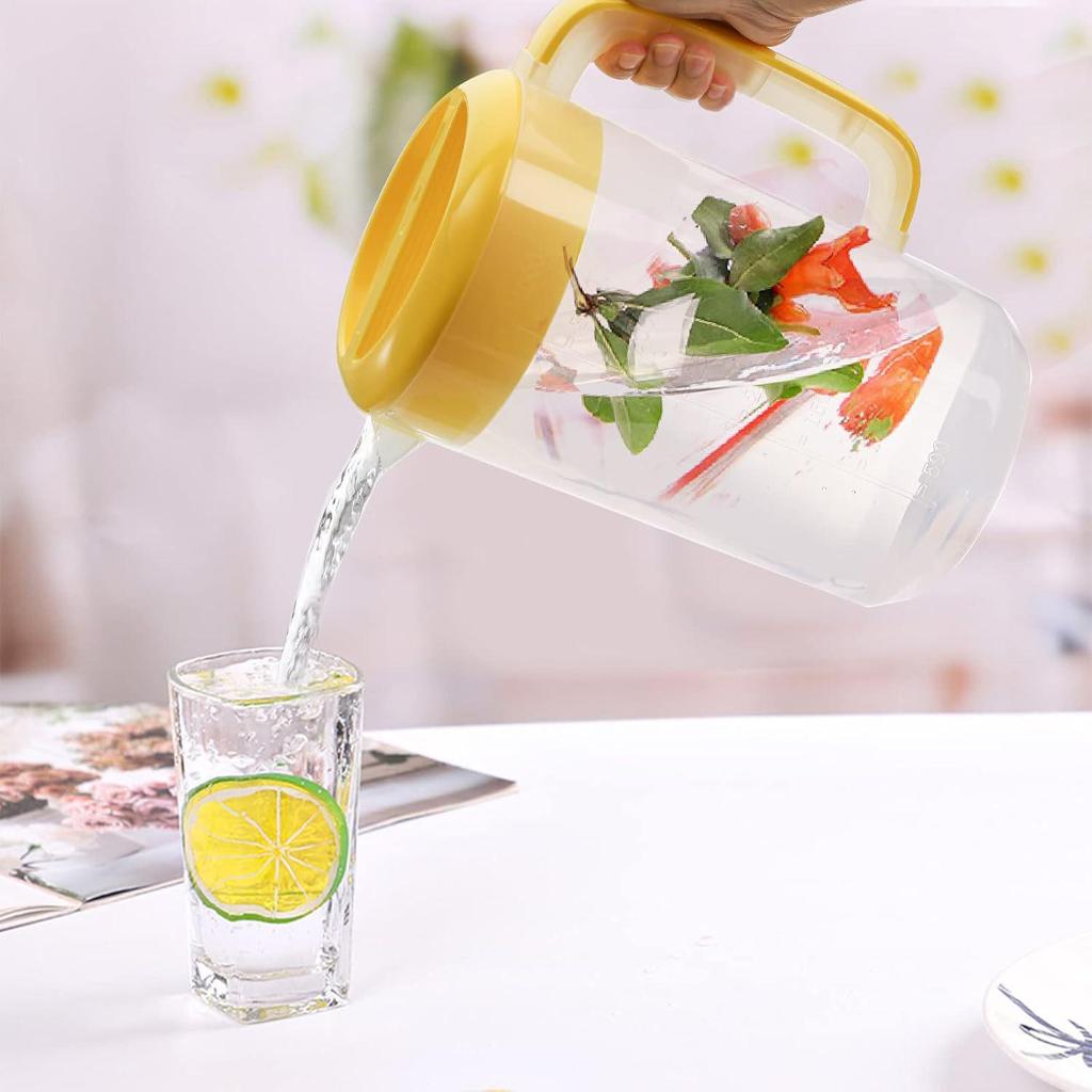 Clear Plastic Heat-Resistant Large Capacity Water Kettle with Filtered Lid for Beverages