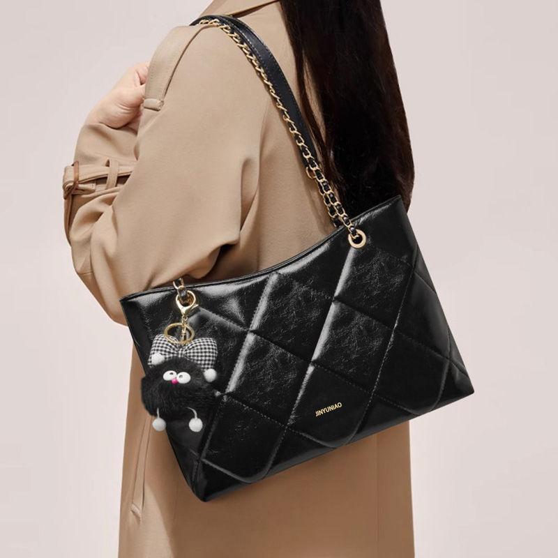 Women's 2025 new popular light luxury women's diamond bag under glue shoulder bag crossbody commuter women's bag tote bag