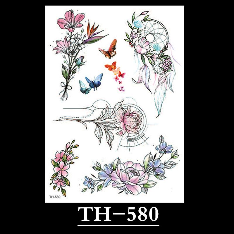 Flower Tattoo Sticker, Small Flower Tattoo Sticker, Tattoo Sticker Waterproof And Sweat-Proof Tattoo