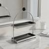 Arched Storage Rack Multipurpose Stainless Steel Cosmetic Organizer SpaceSaving Cup Holder