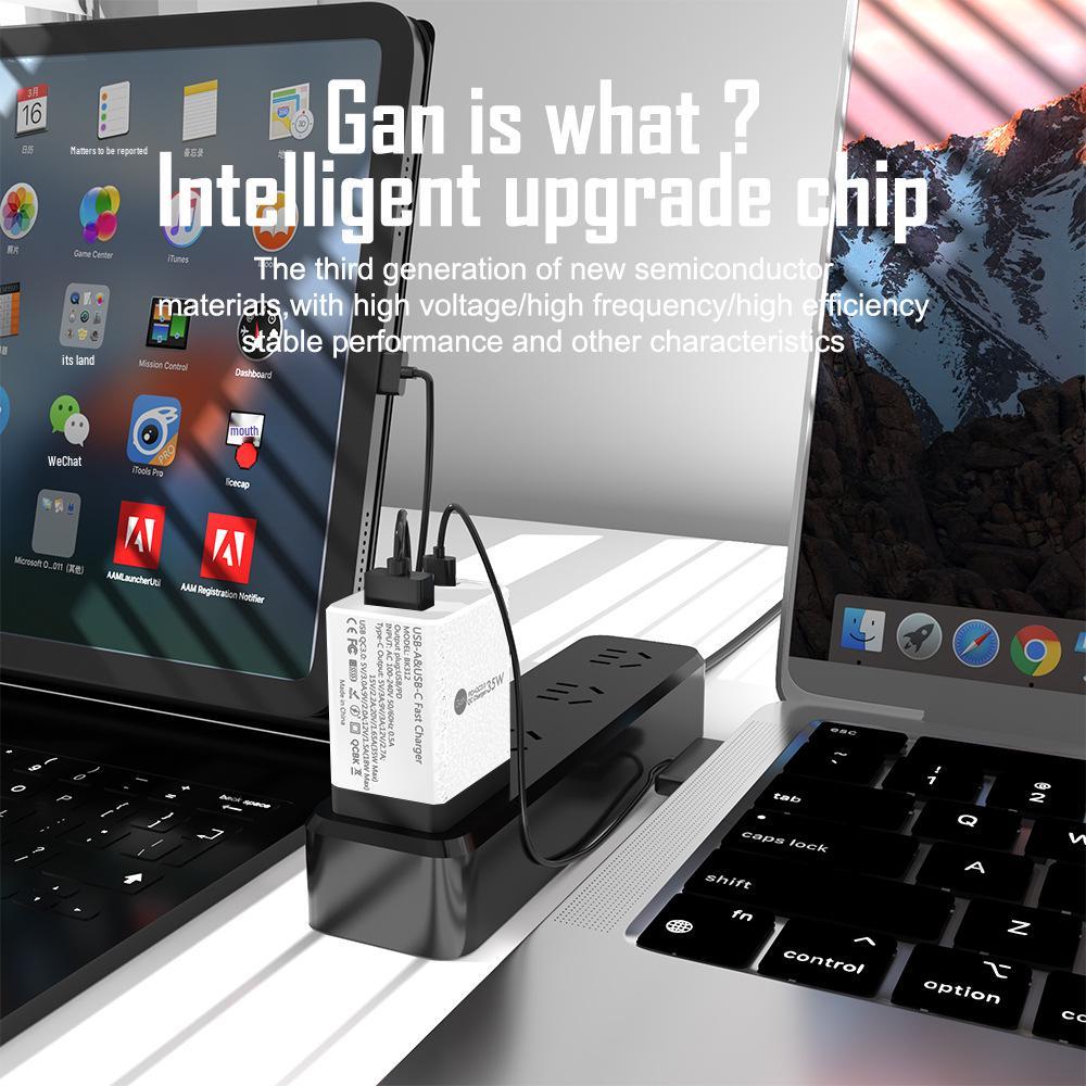 Gallium Nitride Super Fast Charger QC3.0+PD35W EU/UK/AU Plug