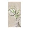 Minimalist Green Simple Flowers and Grass Beige High-end Niche Modern Home Wall Room Decoration Canvas Hanging Painting