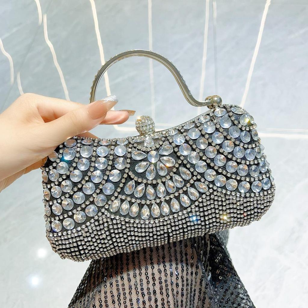 Elegant Diamond Tassel Clutch: Perfect for Evening, Birthday, Wedding, and Banquet Events