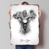 Dorian Yates Bodybuilding Skica Umění Tištěné Plakáty Přizpůsobitelné Nástěnné Umění Retro Vintage Kovové Plechové Cedule pro Domácí Pokoj Wand Deko