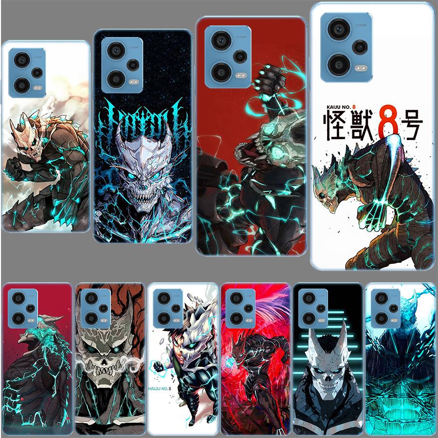 Kaiju No. 8 Anime Phone Case For Redmi Note 13 12 14 15 Pro Plus 13R 11 11T 11E 11S 10 Pro 10S 9 9S Cover Cell Clear TPU Capa Ca