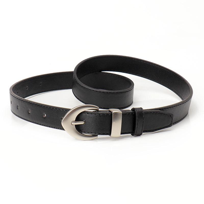 Womens PU Leather Belt Casual Pin Buckle Decorative Strap for Versatile Dresses
