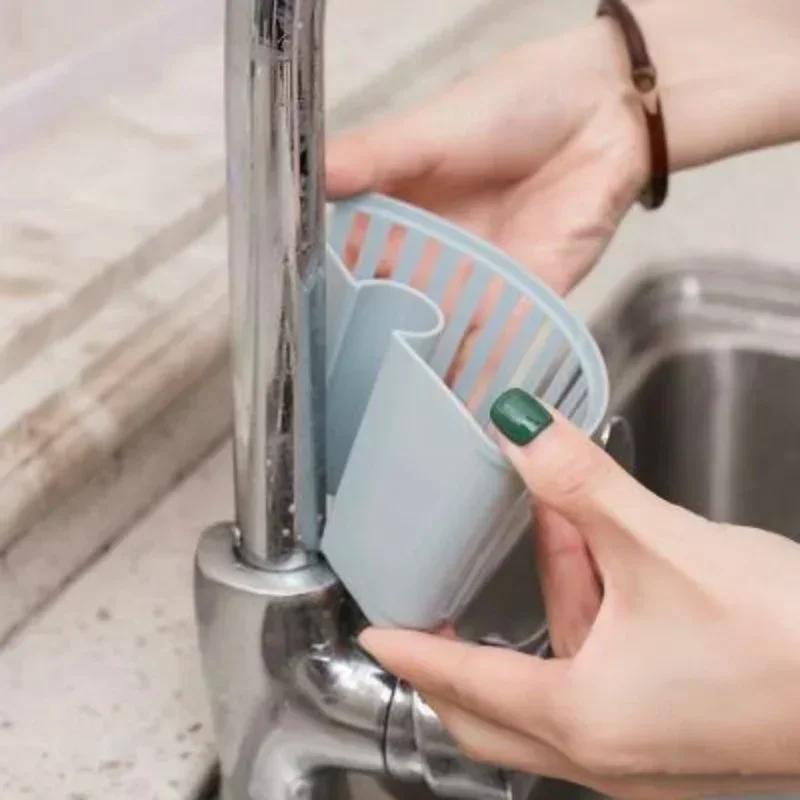 Drain Rack Sink Plastic Hanging Basket Shelf Spout Holder Sponge Faucet Novel Kitchen Convenience Portable Accessories Tools
