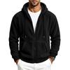 Men S Fleece Lined Zip Up Hooded Casual Sweatshirt