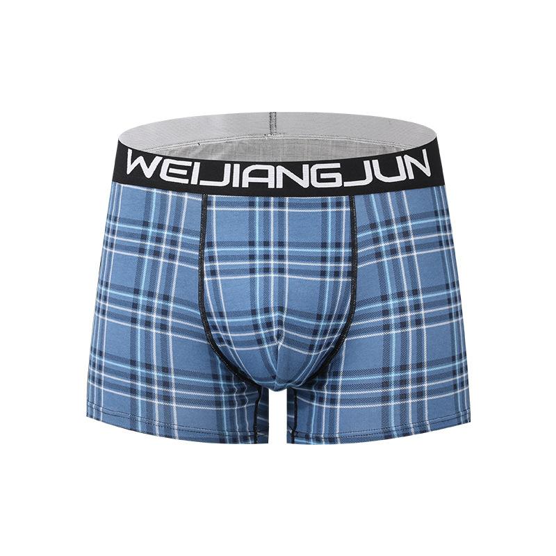 

Men s Plaid Pattern Flat Corner Underpants L