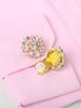 2Pcs Rhinestone Cufflinks Shirt Sleeve Button Covers Bling Crystal Button Clips For Dresses And Shirts Button Decoration Buttons