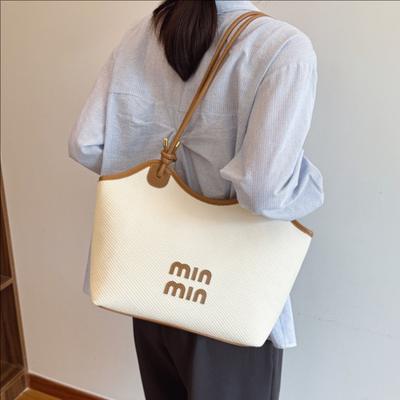 New Fashionable Large-capacity Tote Bag Women's Contrasting Color Shoulder Underarm Bag