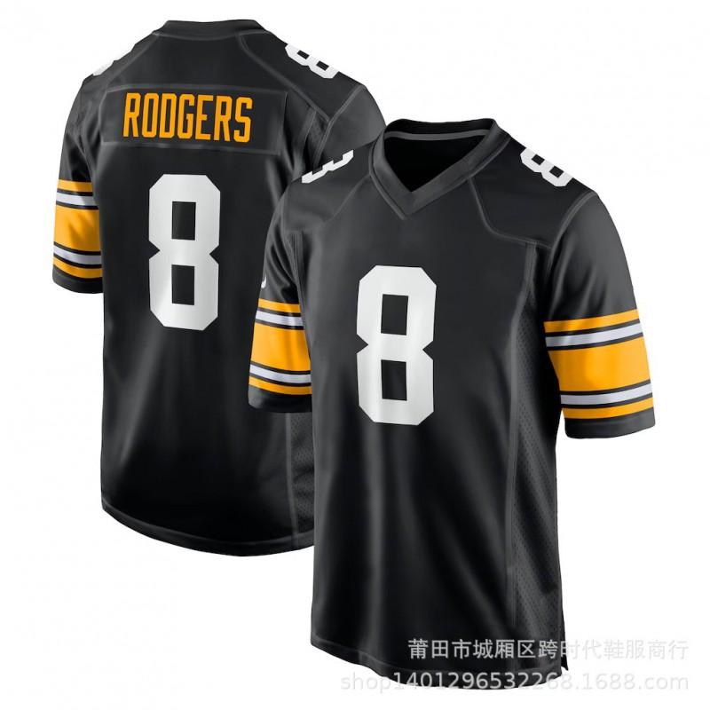 Pittsburgh Steelers NFL Football Jersey Custom Embroidered 8 Rodgers 4 Metcalf Fan Apparel Men