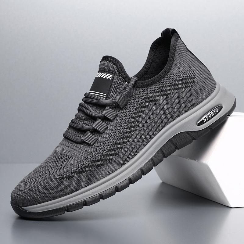 

Мужская обувь из сетки, дышащая, трендовая, мужская обувь, молодежная мода, спортивная обувь, повседневная обувь, 2025 38 серый