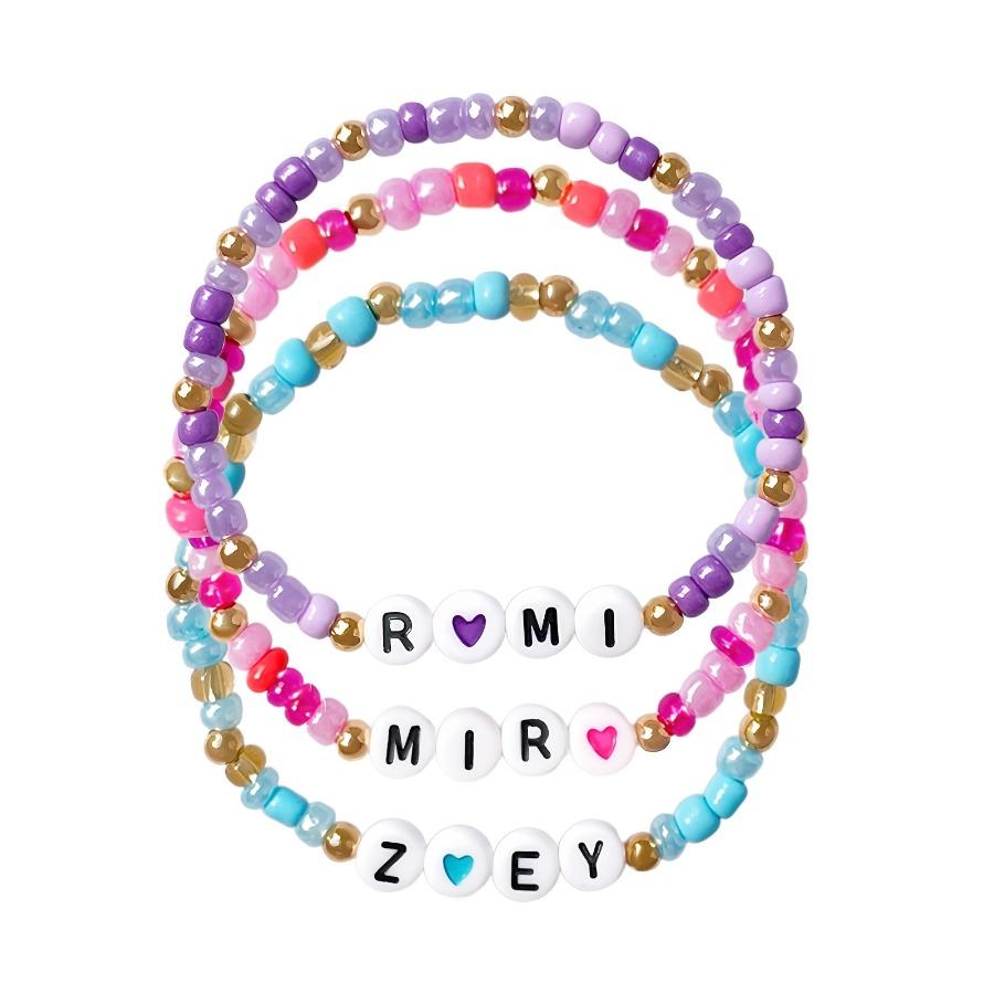 3pcs K-pop Bracelets | Fashion Mixed Color Acrylic Friendship Bracelets for Besties, Concert & Theme Party Accessories