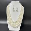 Multi-layer Imitation Pearl Necklace Party Dress Collar Chain Fashionable Beaded Luxury Retro Jewelry