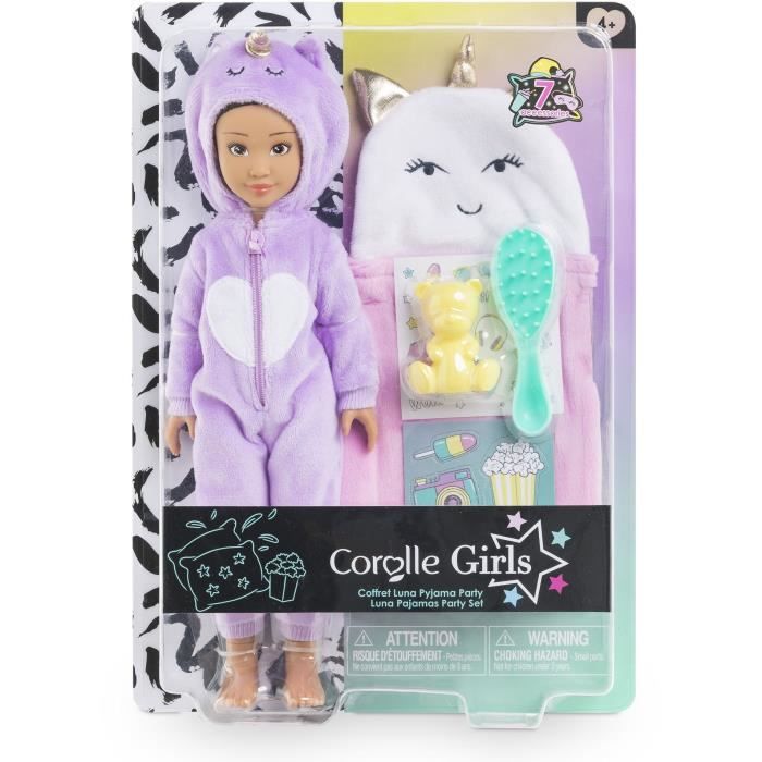 Coffret poupée mannequin - corolle girls - luna pyjama party