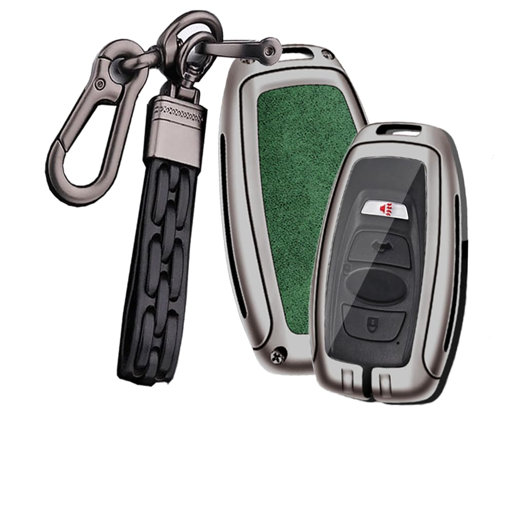 [TECART] SUBARU Key Case, Key Holder, Aluminum Alloy, Genuine Leather, Keyless, XV, Forester, Impreza,