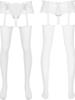 Sissy Lingerie Men'S Lace Sheer Skirted Pantyhose Bulge Pouch G-String With Garters Stockings Leggings Crossdressers Nightwear
