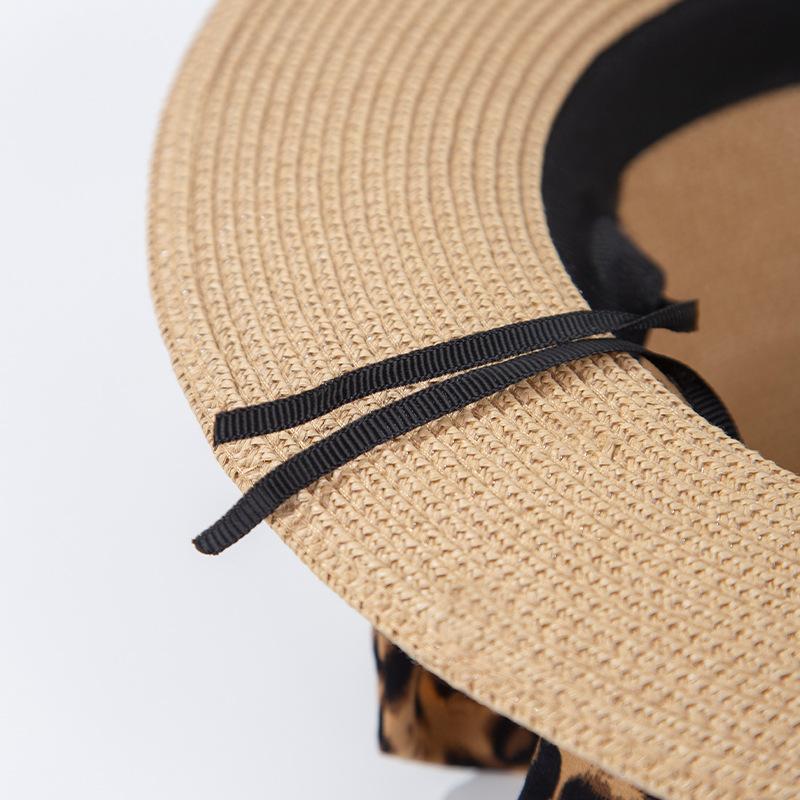 New Summer Women's Outdoor Sun Protection Beach Hat Fisherman Hat Big Brim Hat Beach Hat Leopard Print Hat Sun Hat