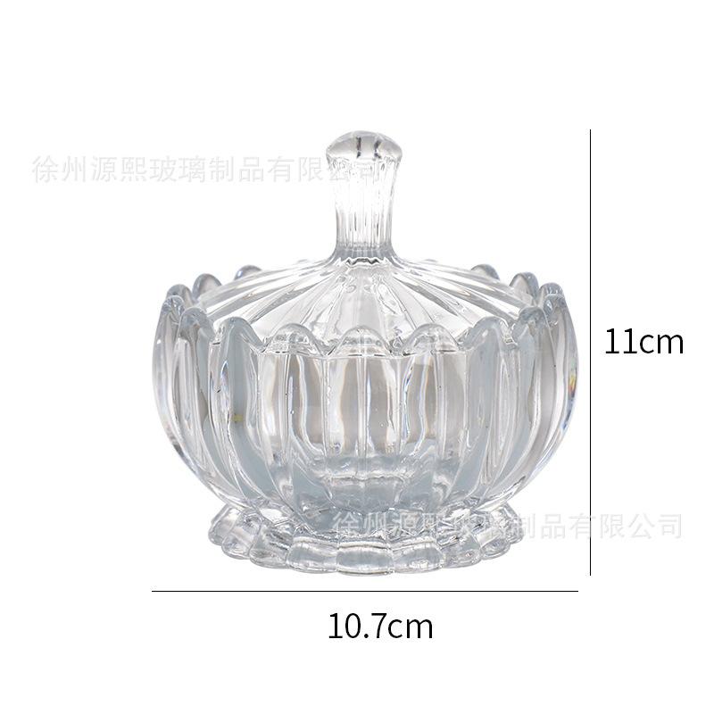 Transparent Glass Jar Yurt Food Roman Jar with Lid Handmade DIY Candle Holder Candy Storage Jars Home Decor Bottles Jars Boxes