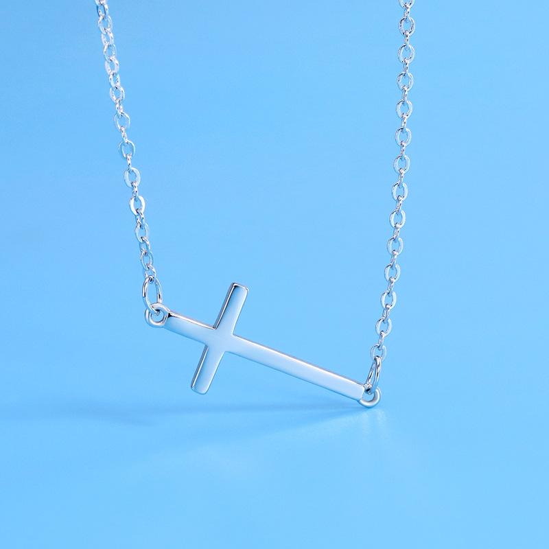 Cross Necklace for Women New Style Simple Clavicle Chain Fashionable Versatile Pendant