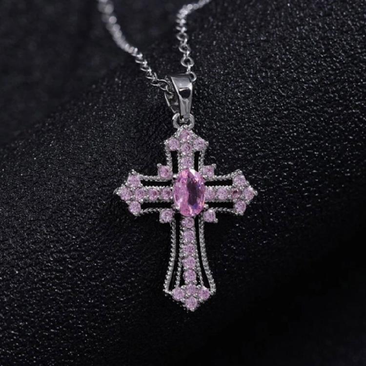 Faith Inspired Crosses Necklace Charm Pendant Made with Sturdy Alloy Adjustable Chain for Men and Women Daily Use