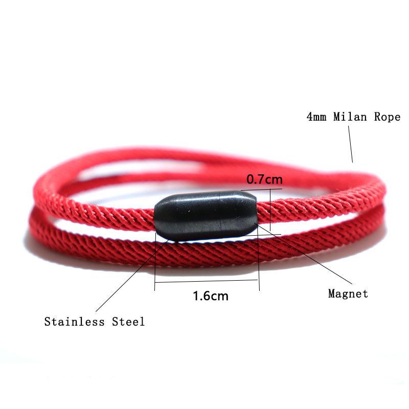 Fashion Rope Bracelet Man Attract Magnet Braclet Hombre Stainless Steel Braslet Homme Accessories Gift For Boyfriend Husband