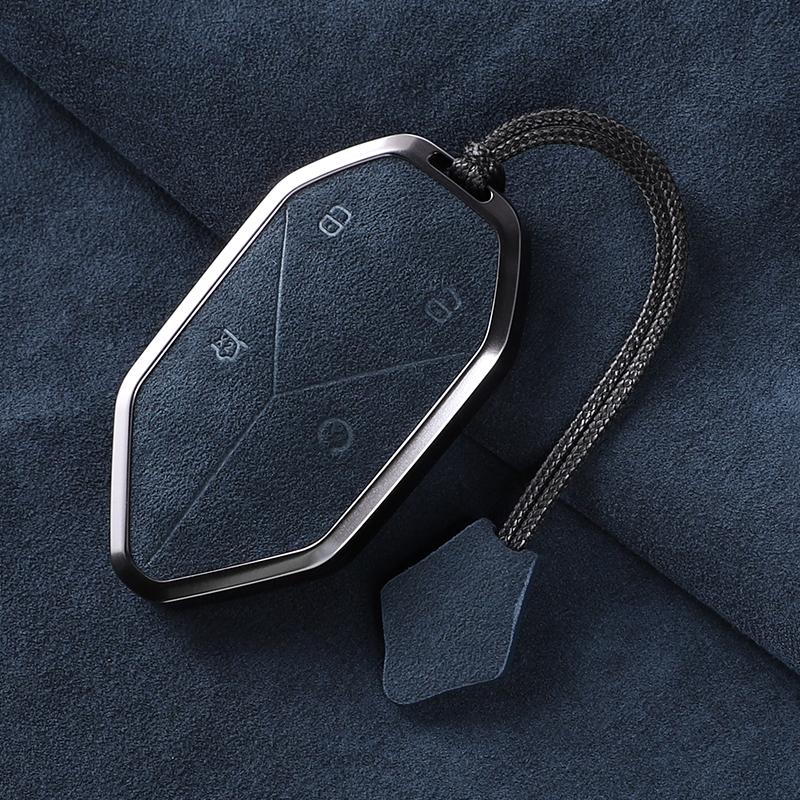 Alcantara Car Key Case Bag For BYD Equation Leopard 5 8 Titanium 7/ Titanium 3 KeyChain Interior Decor Accessories