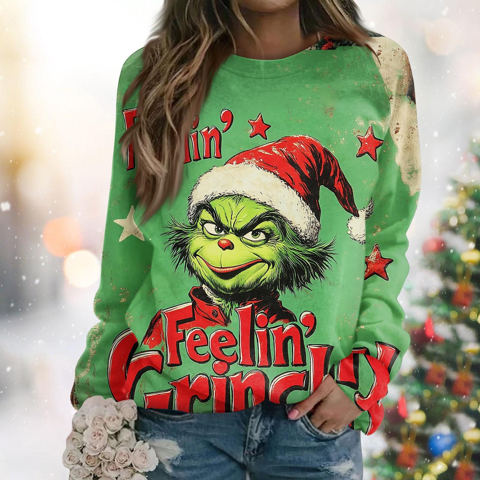 

Жіночий повсякденний модний принт з довгим рукавом і круглим вирізом, пуловер, топ, блуза, світшот, День святого Валентина XL