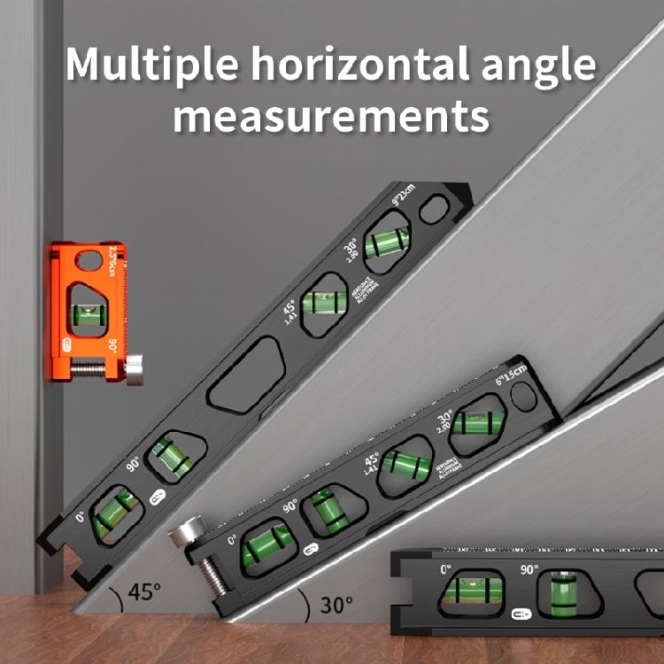 Multipurpose Aluminum Alloy Level Magnetic V Grooved Base 4 Accuracy Vials British Metric Measurement Scale